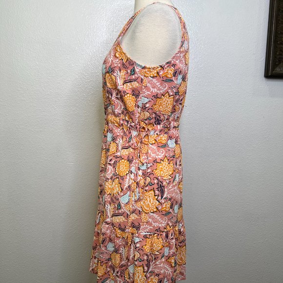 LOFT Floral Mini Dress in Pink and Yellow - Picture 4 of 7
